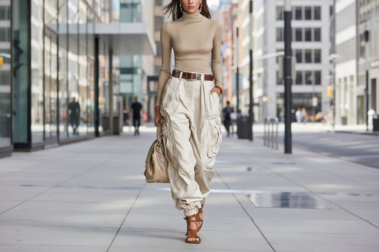 Women’s High-Waist Loose Fit Wide-Leg Casual Trousers