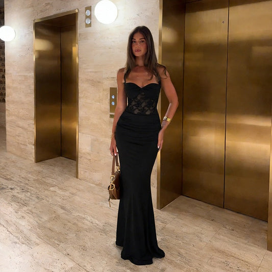 Sexy Lace Halter Slim Fit Slimming Dress
