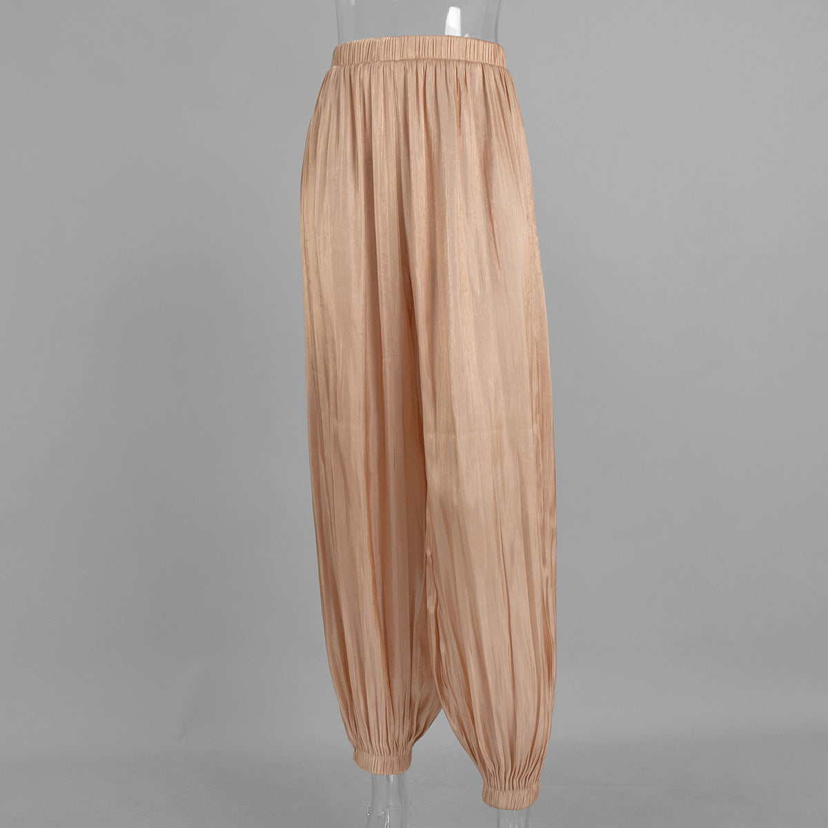Bloomers Pants Spring Summer Women Street Low Waist Ankle Tied Draped Pants