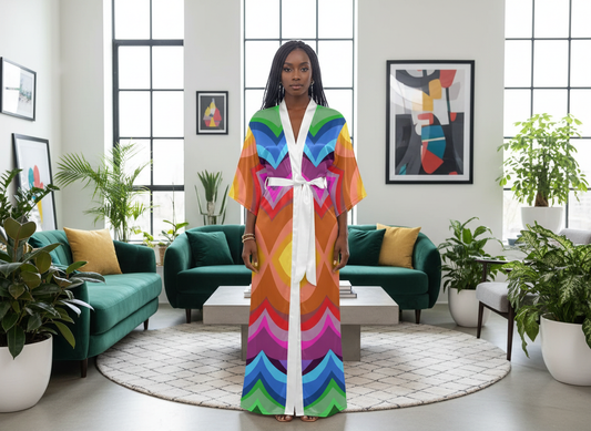ABEILLE CREATIONS- Queen Yaz- Long Kimono Robe