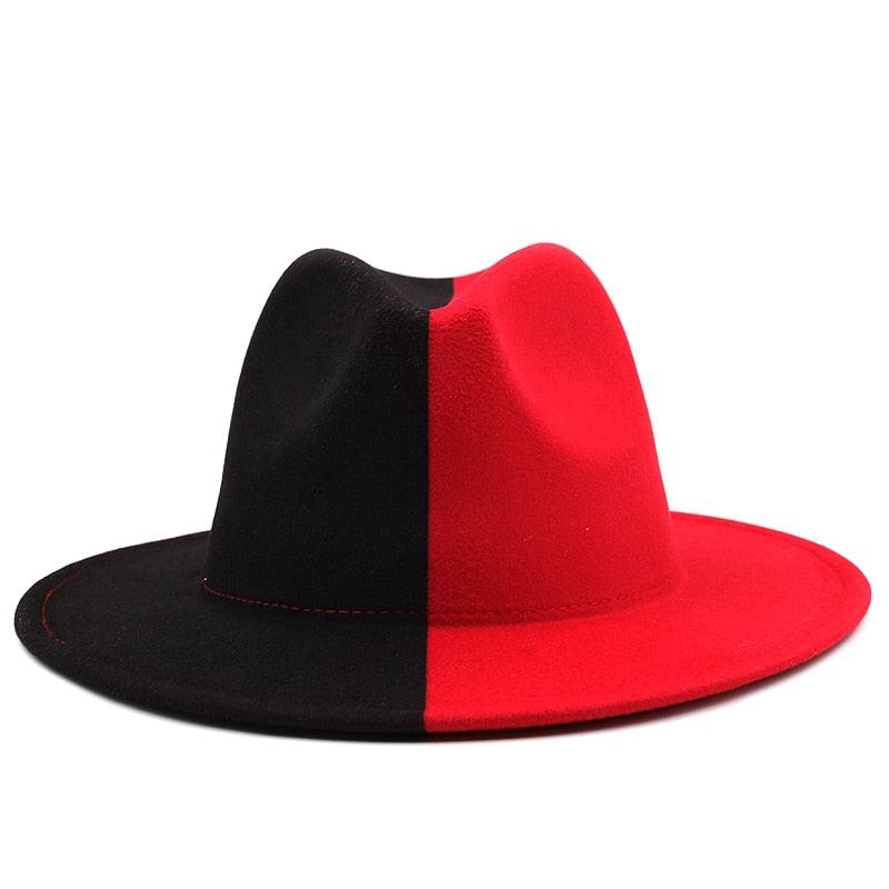 Black White Modern Unisex Fedora Hat Women Unisex Wide Brim Party Cowboy Cap Men Gentleman Wedding Hat Two Colors Fedora Hat Solid Color Wide Brim Winter Autumn Hat