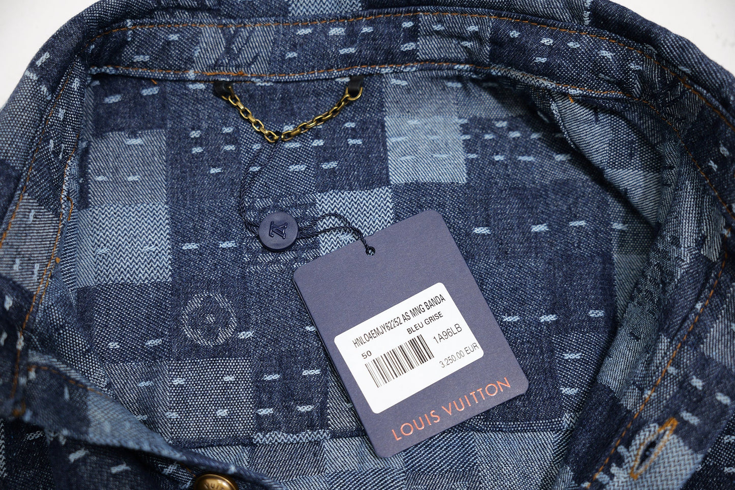 LV denim Short Sleeve Shirt