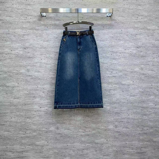 Women LV Denim Skirt