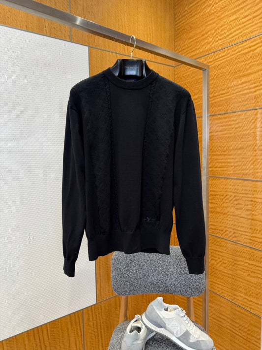 LV Jacquard Patchwork Kniy Sweater