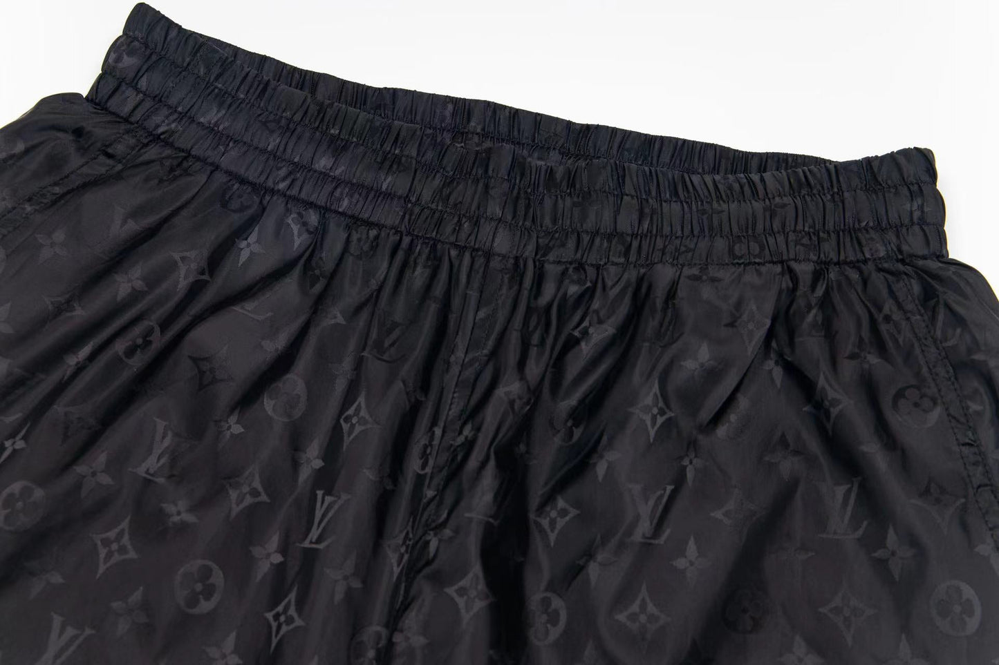 LV jacquard Silk Elastic Drawstring Shorts