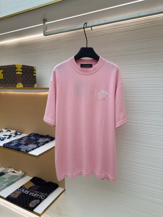 LV Embroidered Letter Pin T-Shirt