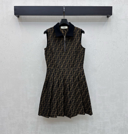 Fendi Jacquard Vest Dress