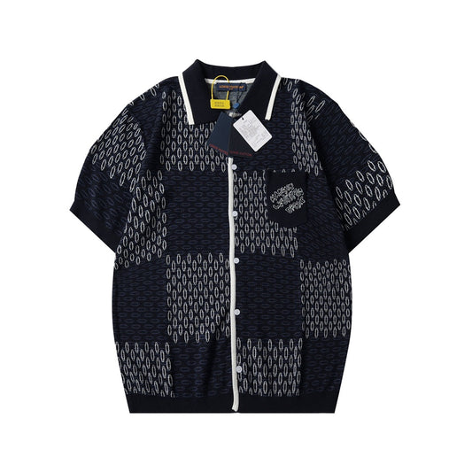 LV checked Knit Shirt