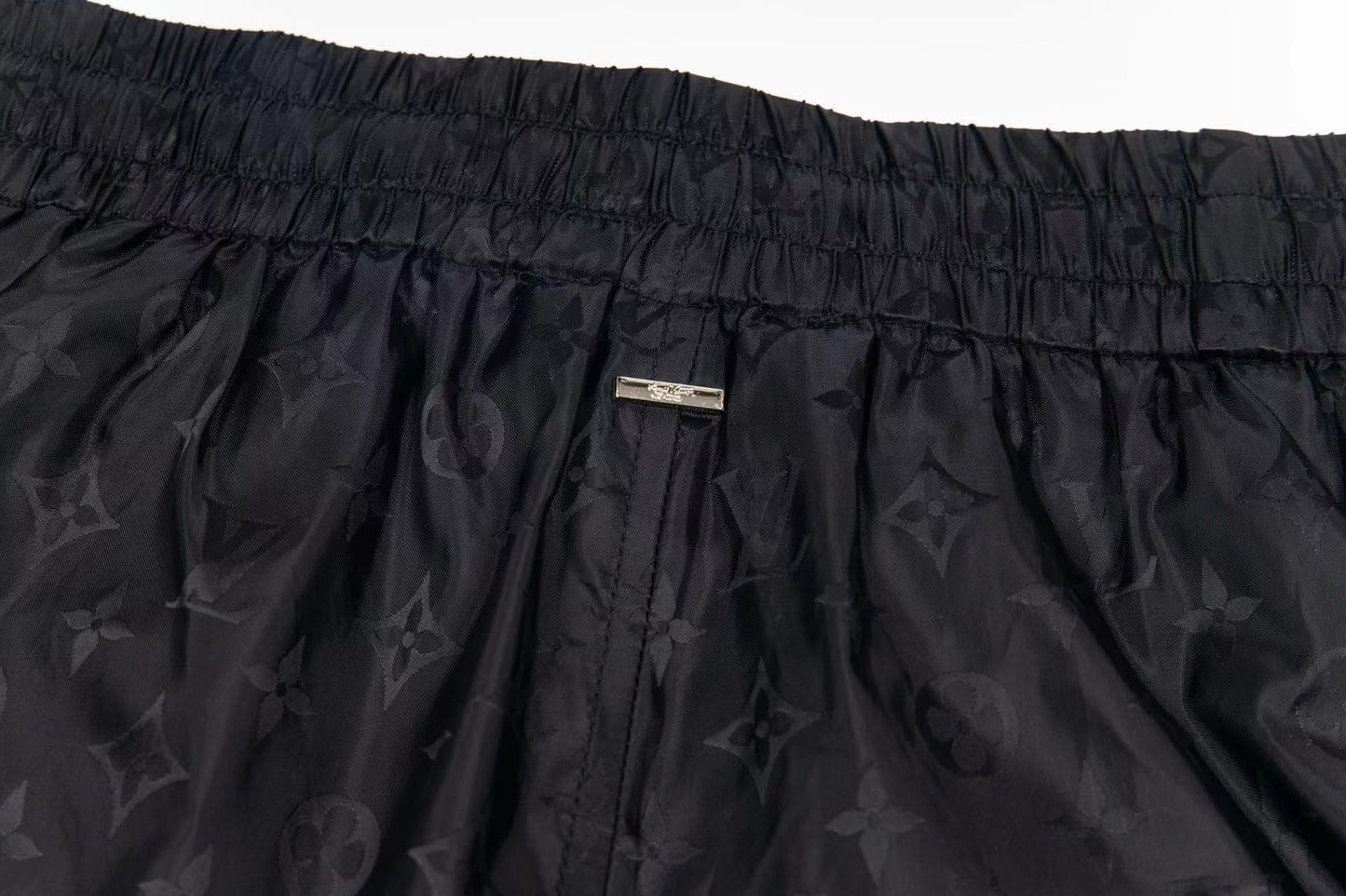 LV jacquard Silk Elastic Drawstring Shorts