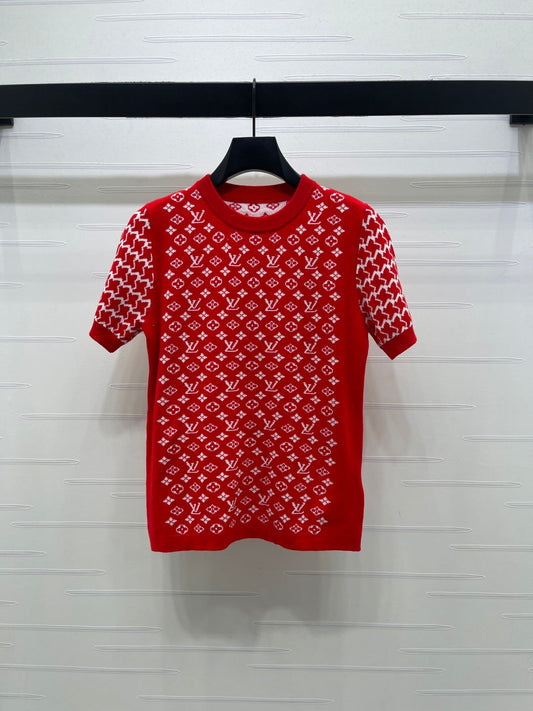 LV Jacquard Crew Neck Shirt