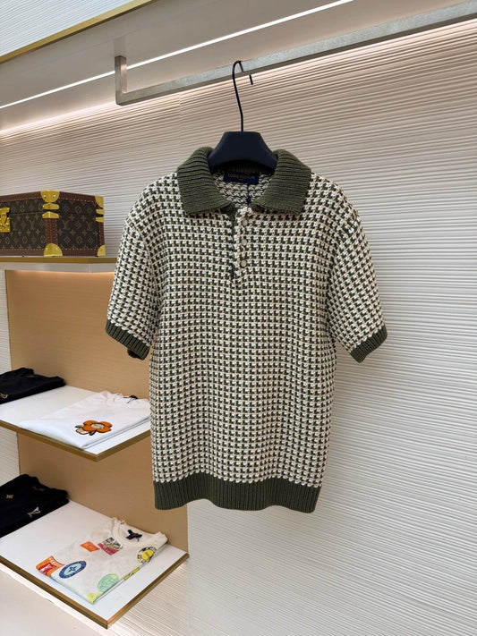 LV Jacquard Knit Short-Sleeve shirt