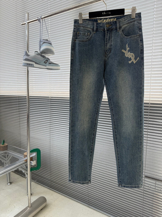 YSL Slim Straight Leg Denim Jeans