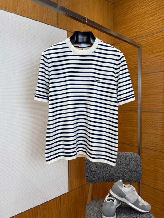 Prada Embroidered Striped Shirt