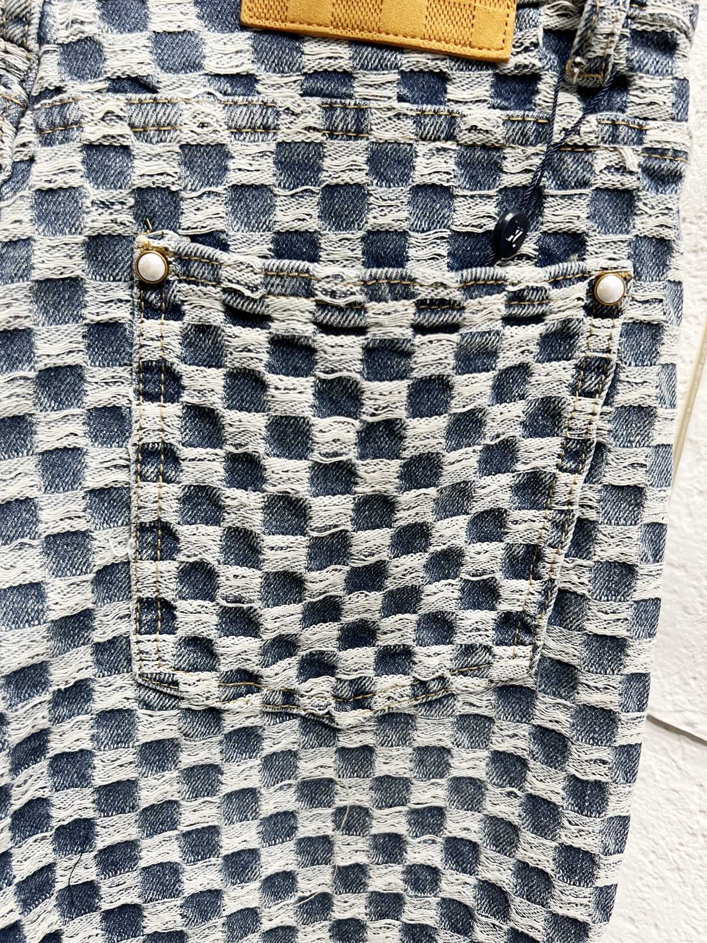LV Checkerboard Denim Jeans
