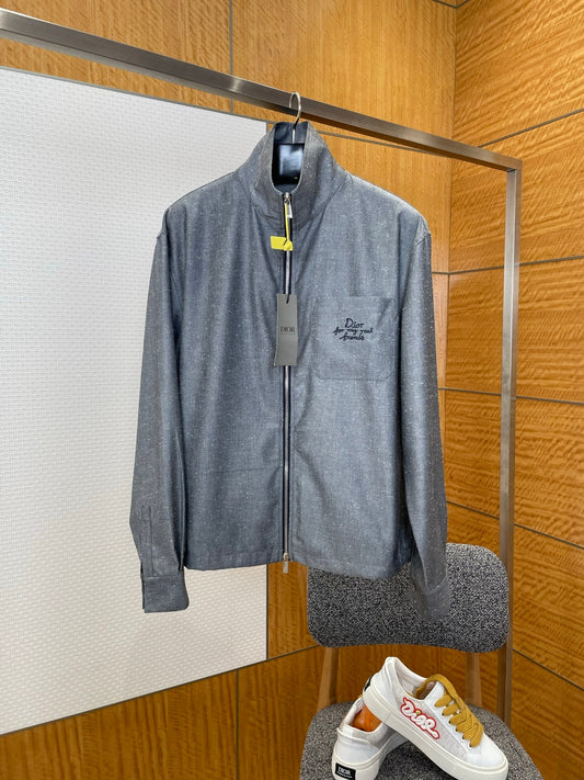 Dior Pocket Embroidered Stand Collar Jacket