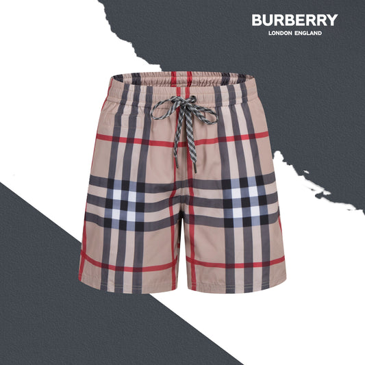 Burberry check beach shorts
