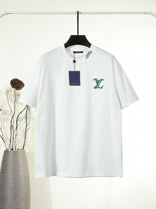 LV Embroidered Collar T-Shirt