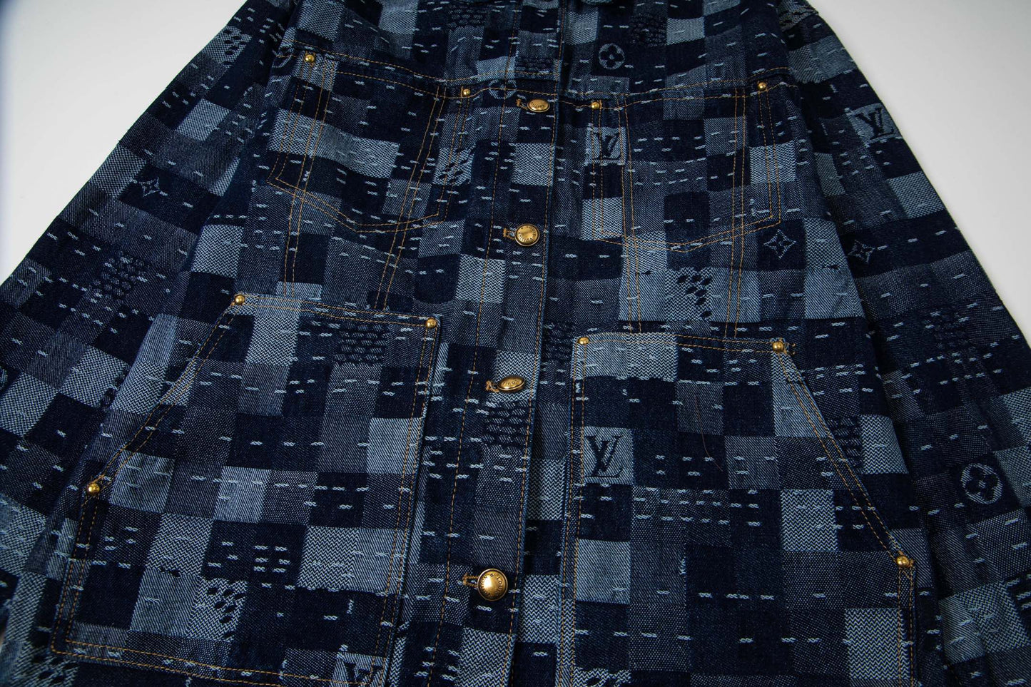 LV Denim Belted Jacket