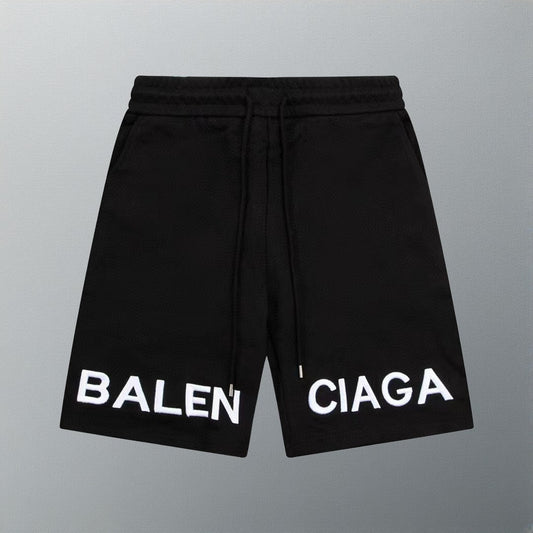 Balenciaga minimalist logo embroidered shorts