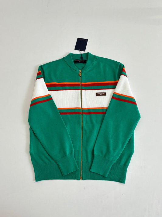 LV Cotton Blend Knit Zipper Jacket