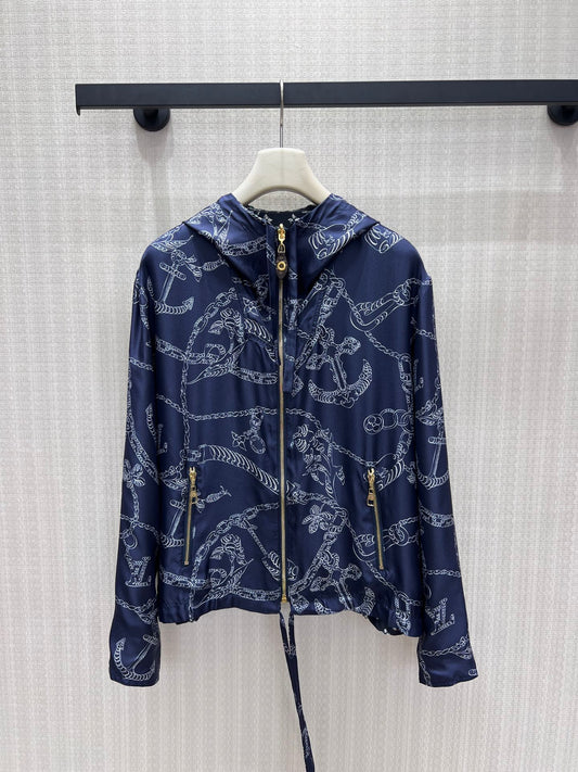 LV Nautical Print Reversible Jacket women's