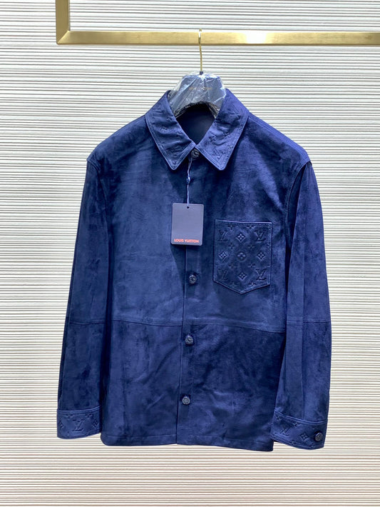 LV Suede Cowhide Shirt Jacket