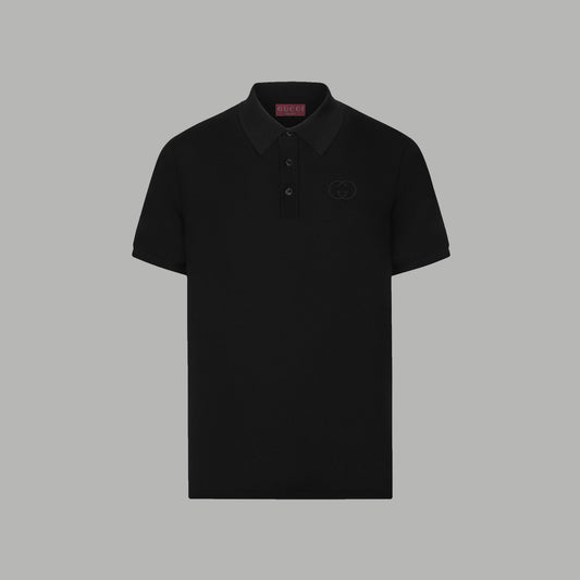 Gucci foam letter lapel  Polo shirt