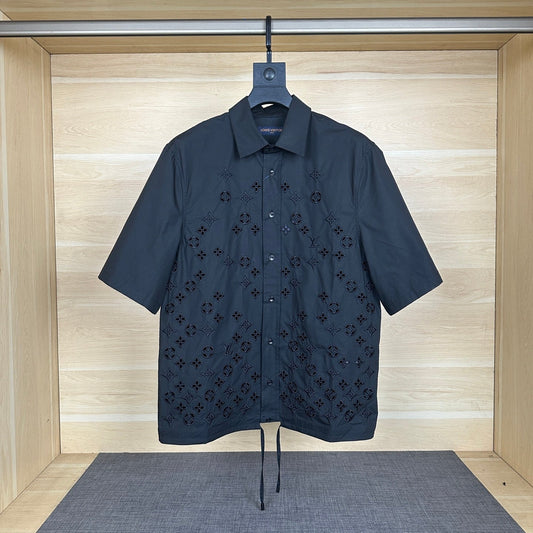 LV Embroidered short Sleeve Shirt