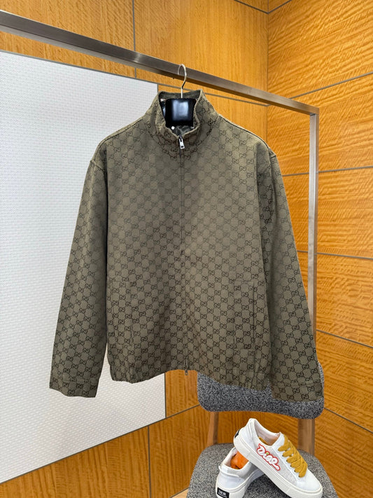 Gucci All-over Print Zip-Up Jacket